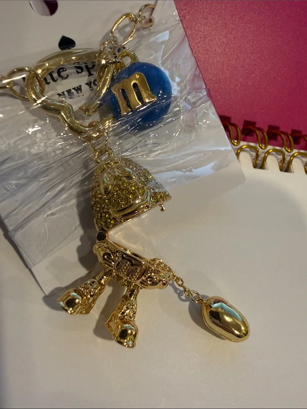 kate spade |♠️| Gold Plated M&M Necklace w/Peanut Charm Inside